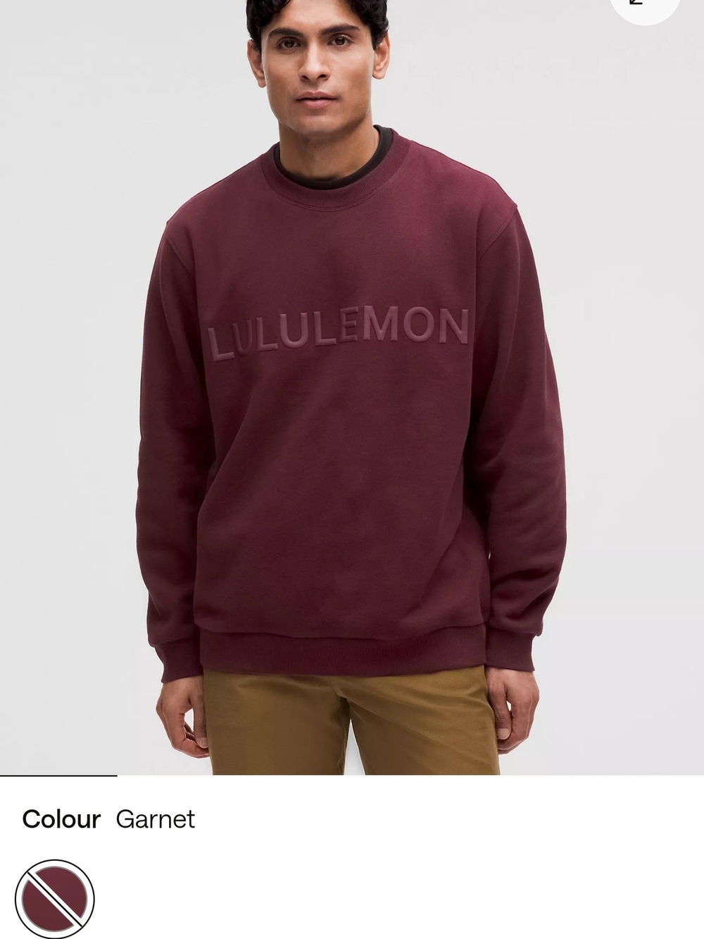 Lululemon Steady State, Garnet Crewneck Sweatshirt